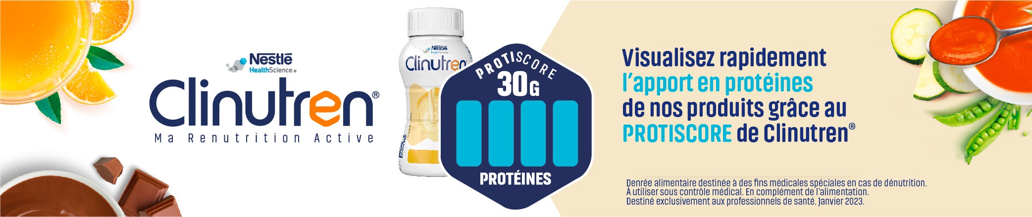 LES PRODUITS CLINUTREN® PROTISCORE 3 BARRES